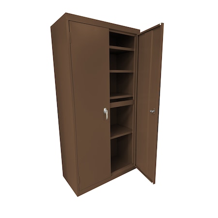Steel Cabinets Usa Storage Cabinet, 72 in H, 36 in W, Walnut, 4 Shelves UA-362472-WAL